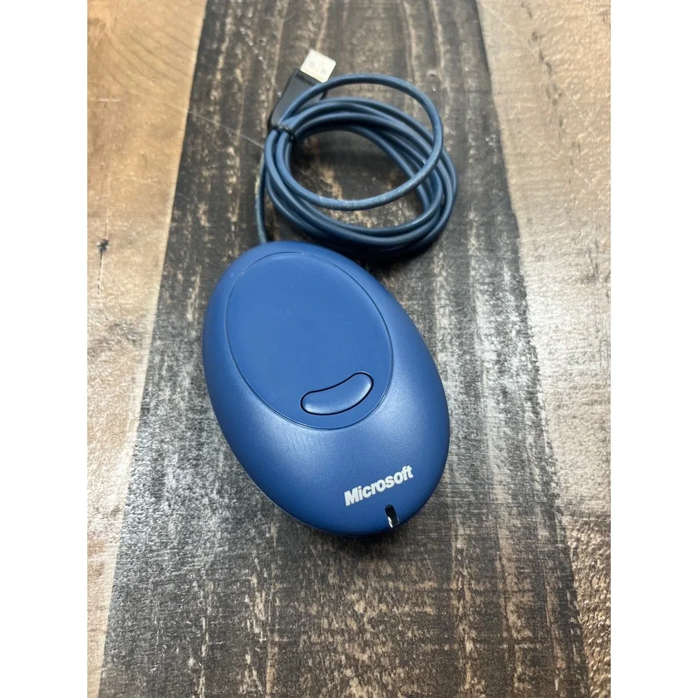 Microsoft Wireless Optical Mouse Blue Receiver USB PS2 Compatible X08-76294